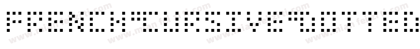 French Cursive Dotted字体转换